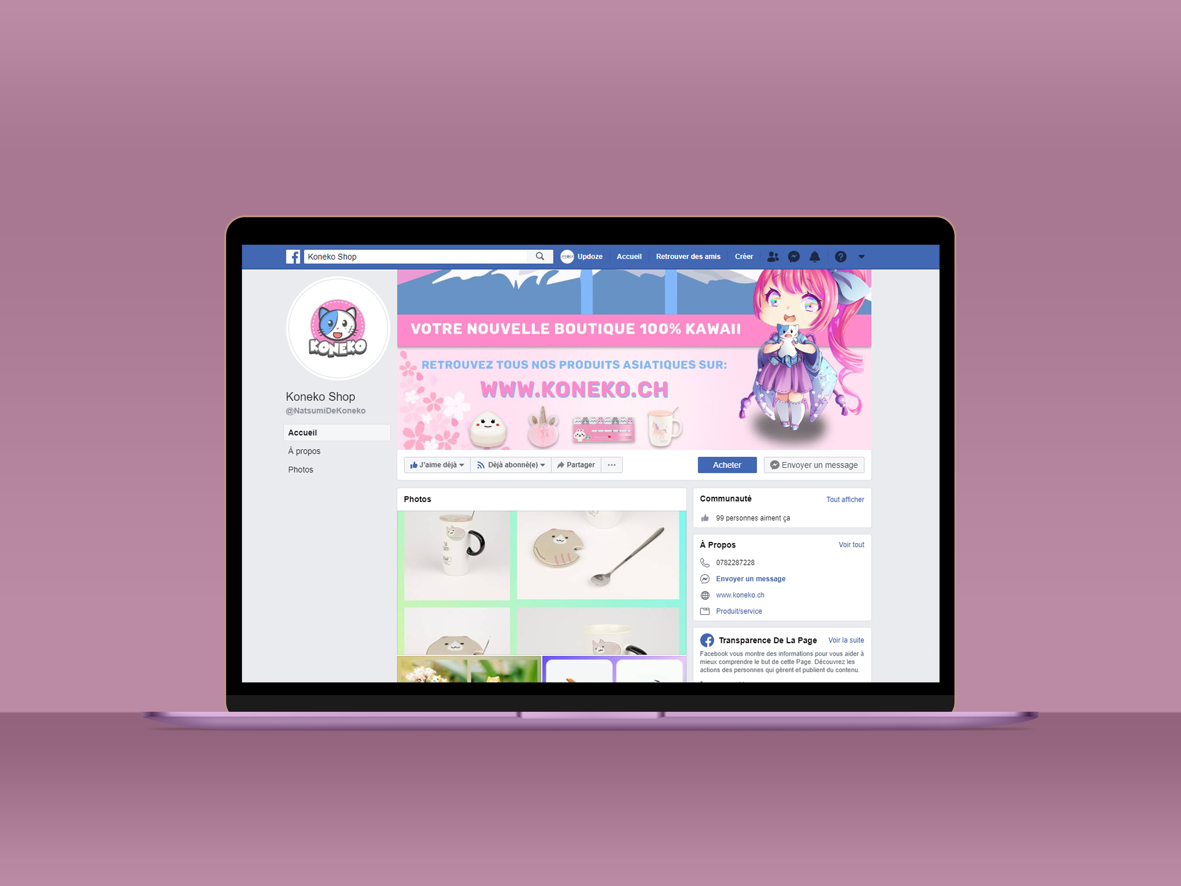 Koneko visuel de promotion facebook création visuel facebook