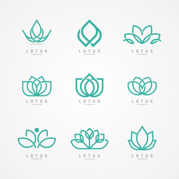 logo thérapeute et bien-être fleur de lotus
