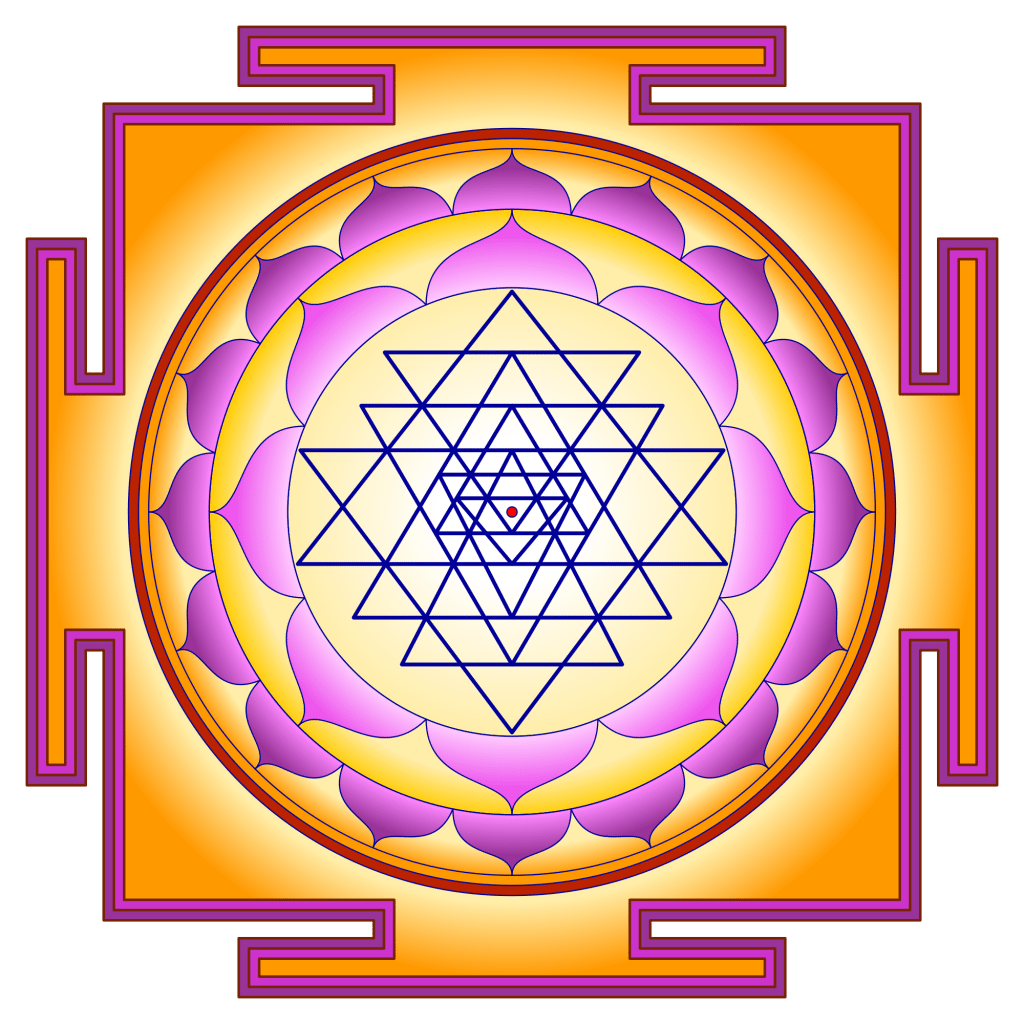 géométrie sacrée création de logo sri yantra