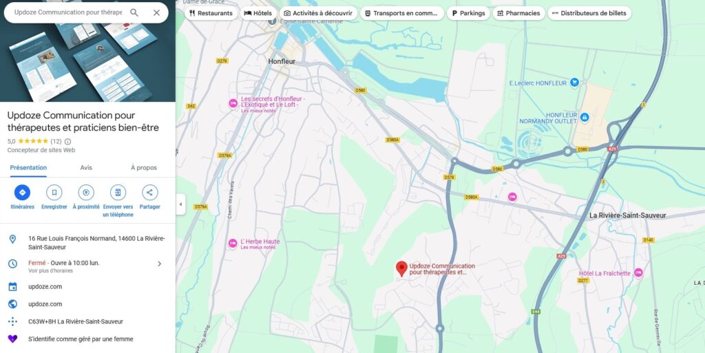 google maps my business faire connaitre son site web 