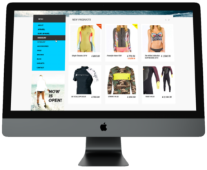 site internet d'e-commerce boutique en ligne sur ordinateur